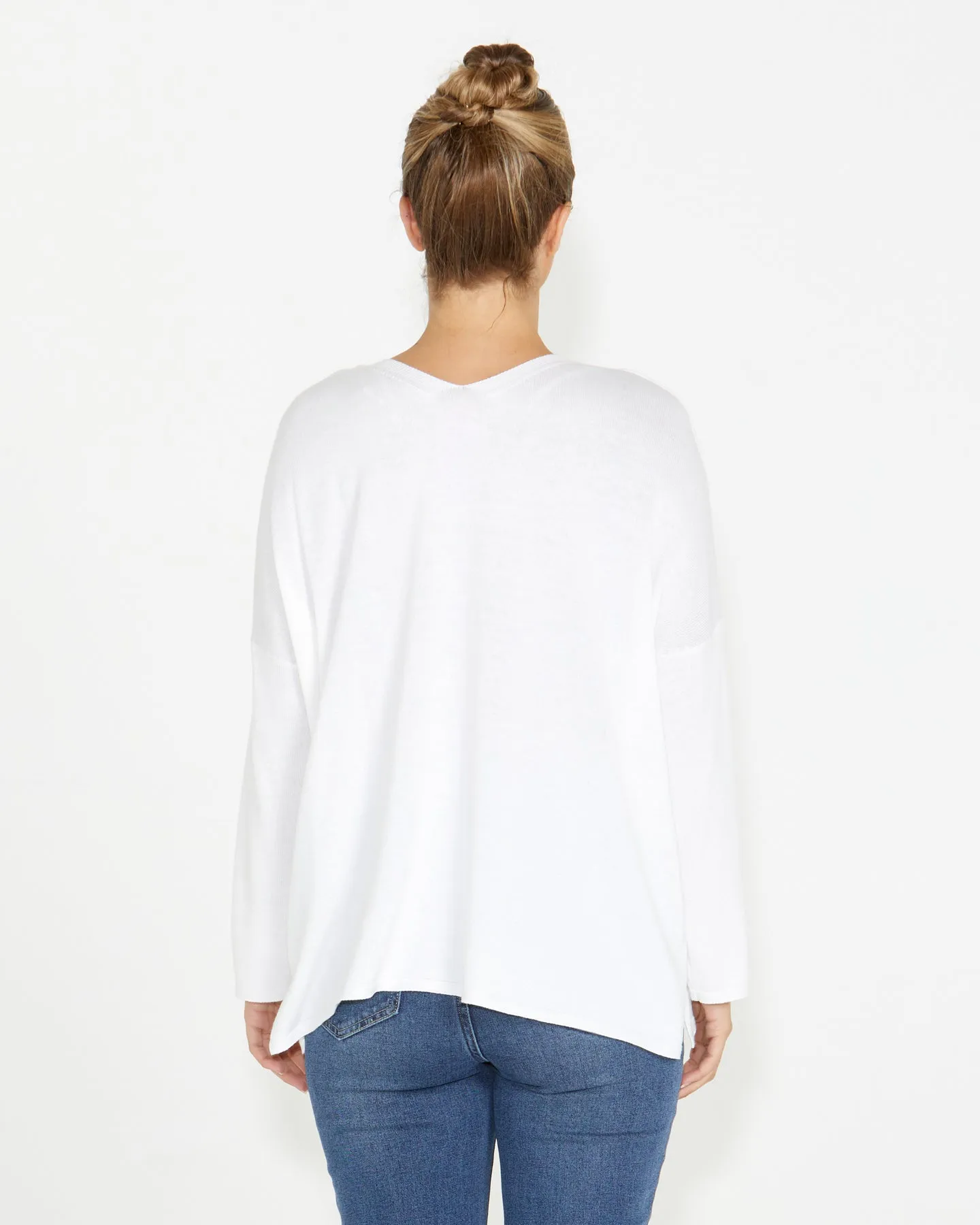 Ellen Reversable Knit White