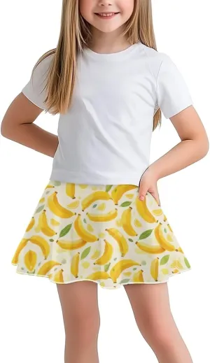 Girls Tennis Skirts with Shorts High Waisted Skater Skirt Stretchy Activewear Sports Athletic Skirts for Kids