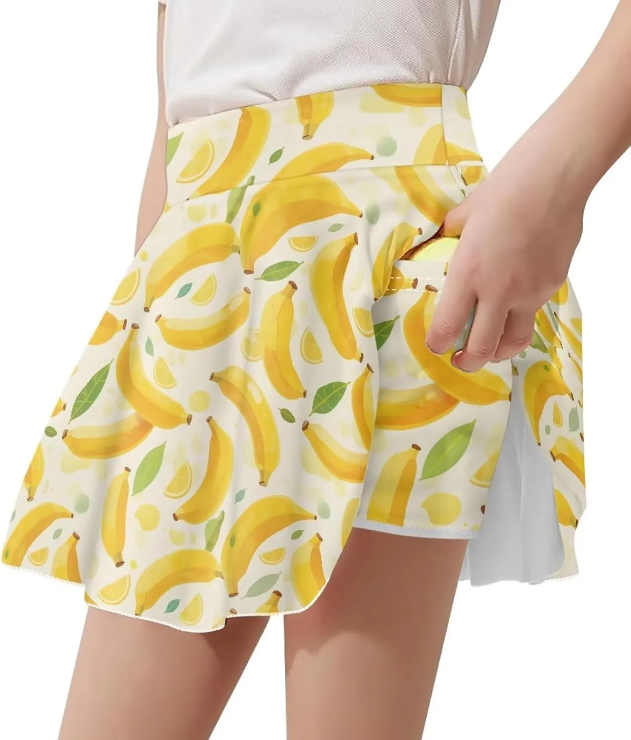 Girls Tennis Skirts with Shorts High Waisted Skater Skirt Stretchy Activewear Sports Athletic Skirts for Kids