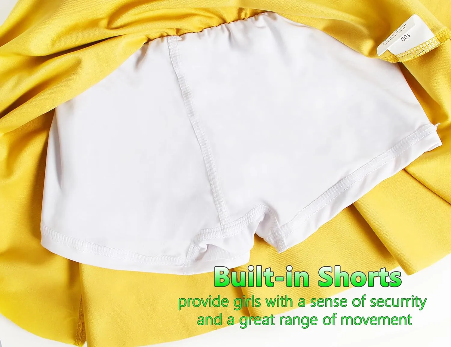 Gnainach Girls Skorts High Waist Athletic Skirts with Shorts Stretchy Activewear for Teens Kids Performance Tennis