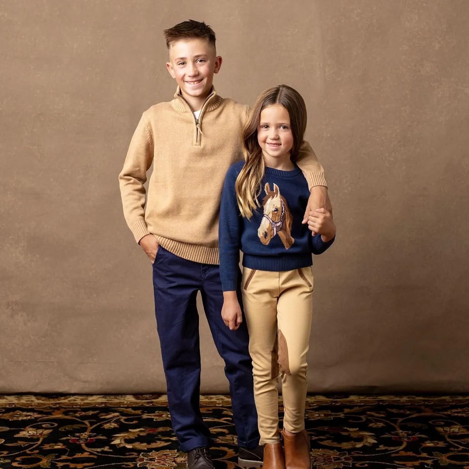 Hope & Henry Girls' Ponte Riding Pants
