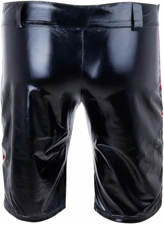 iEFiEL Men Wetlook Patent Leather Zipper Pouch Play Trunks Boxer Briefs Shorts Underpants Underwear