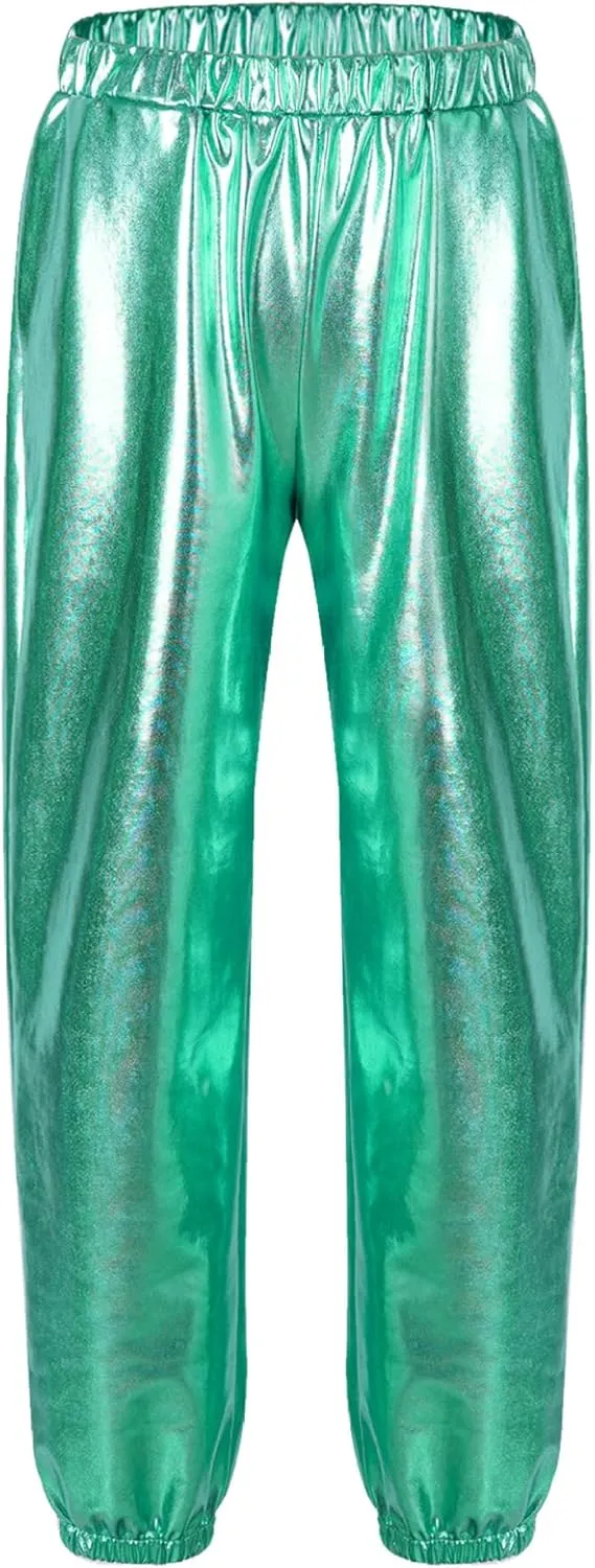 Kids Girls 3pcs Modern Dance Activewear Set Long Sleeve Zip Up Jacket Sports Vest With Harem Pants Set