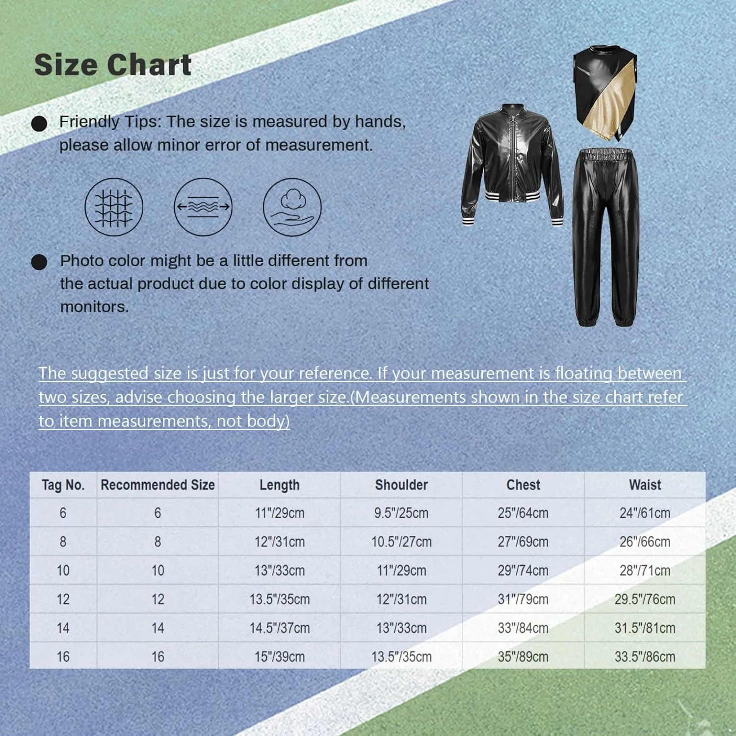 Kids Girls 3pcs Modern Dance Activewear Set Long Sleeve Zip Up Jacket Sports Vest With Harem Pants Set