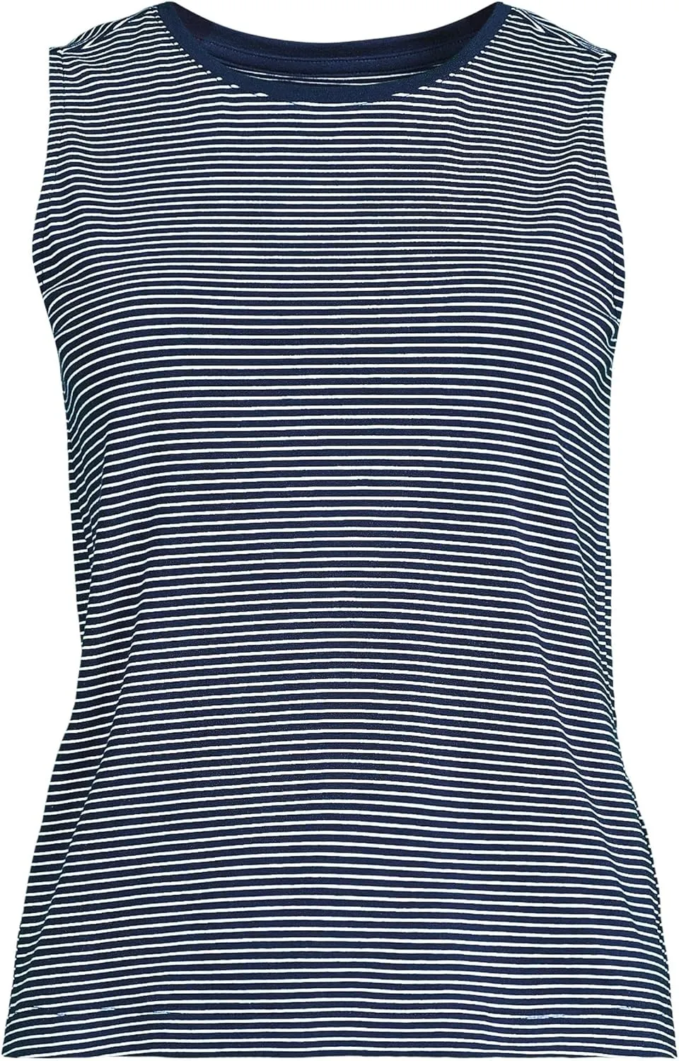 Lands' End Women's Crew Neck Jersey Shell Tank