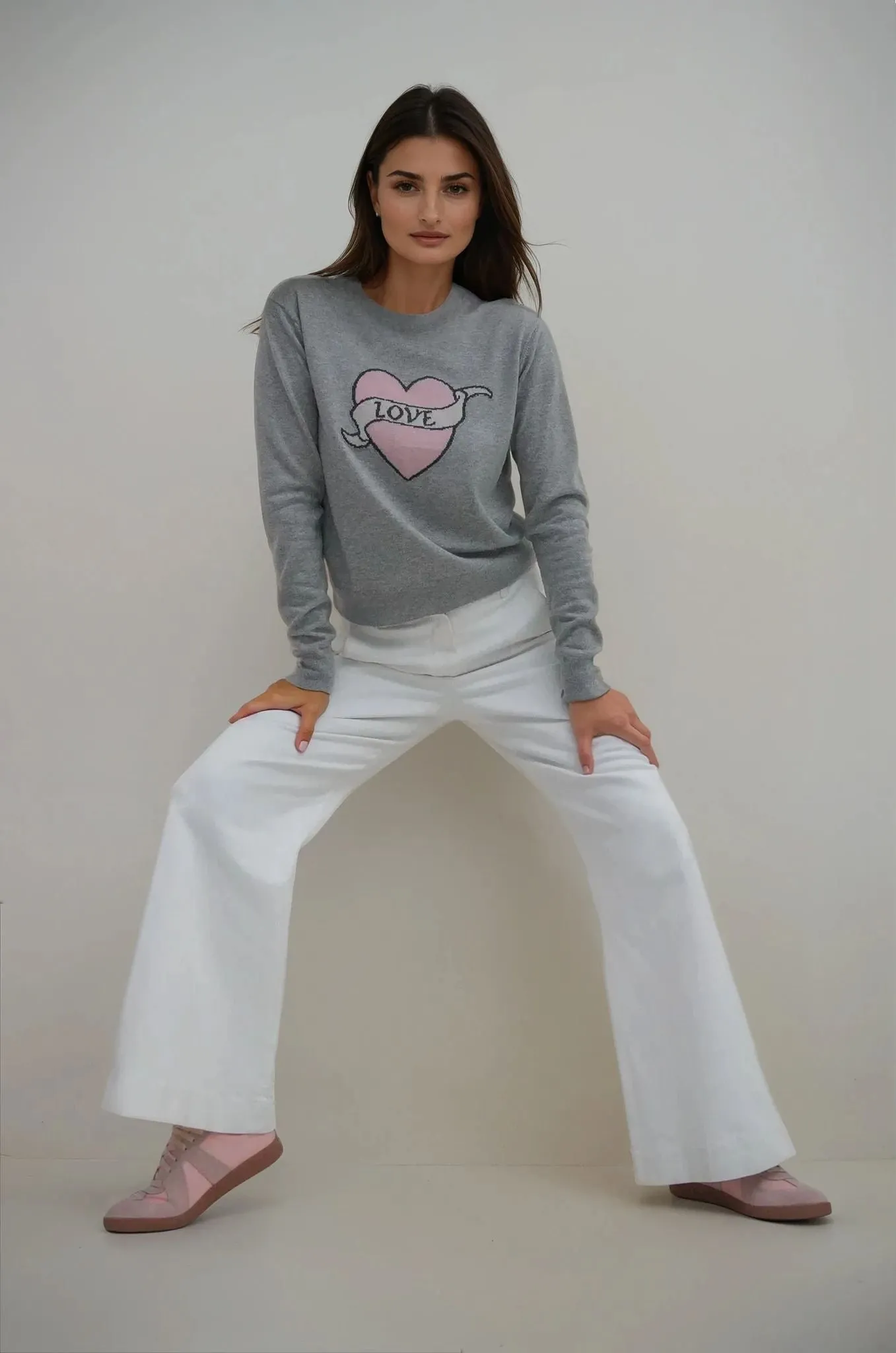 Light Grey Love Pullover
