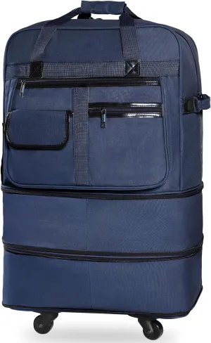 Lightweight Expandable Foldable Luggage Collapsible Suitcase for Men Women Rolling Travel Duffel Bag Large Capacity Luggage with Spinner Wheels