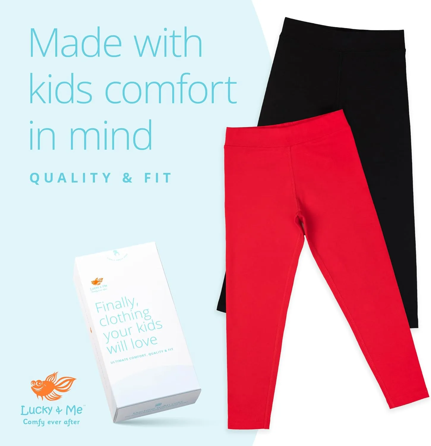 Lucky & Me | Kylie Organic Cotton Girls Leggings | 2-Pack