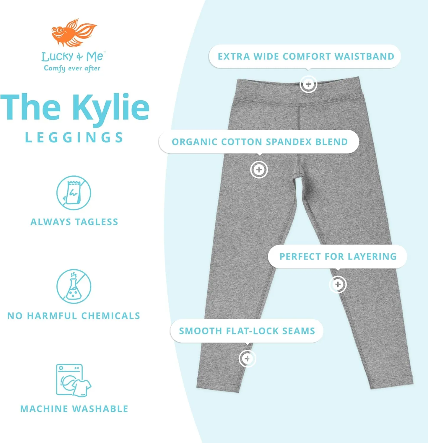 Lucky & Me | Kylie Organic Cotton Girls Leggings | 2-Pack