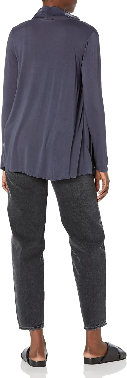 M Made in Italy Women's Long Sleeve Lightweight Open Cardigan