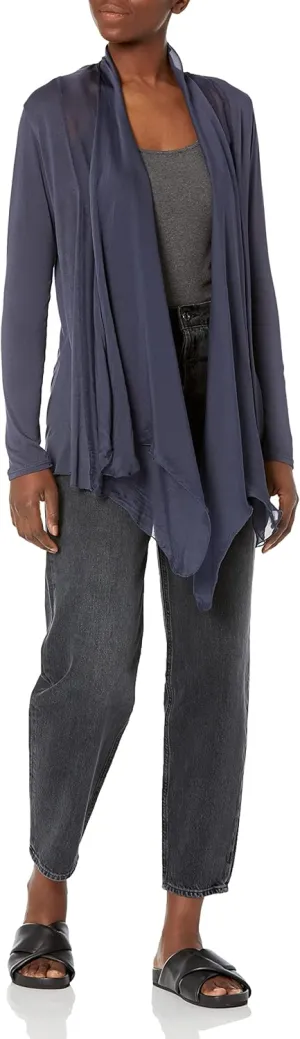M Made in Italy Women's Long Sleeve Lightweight Open Cardigan