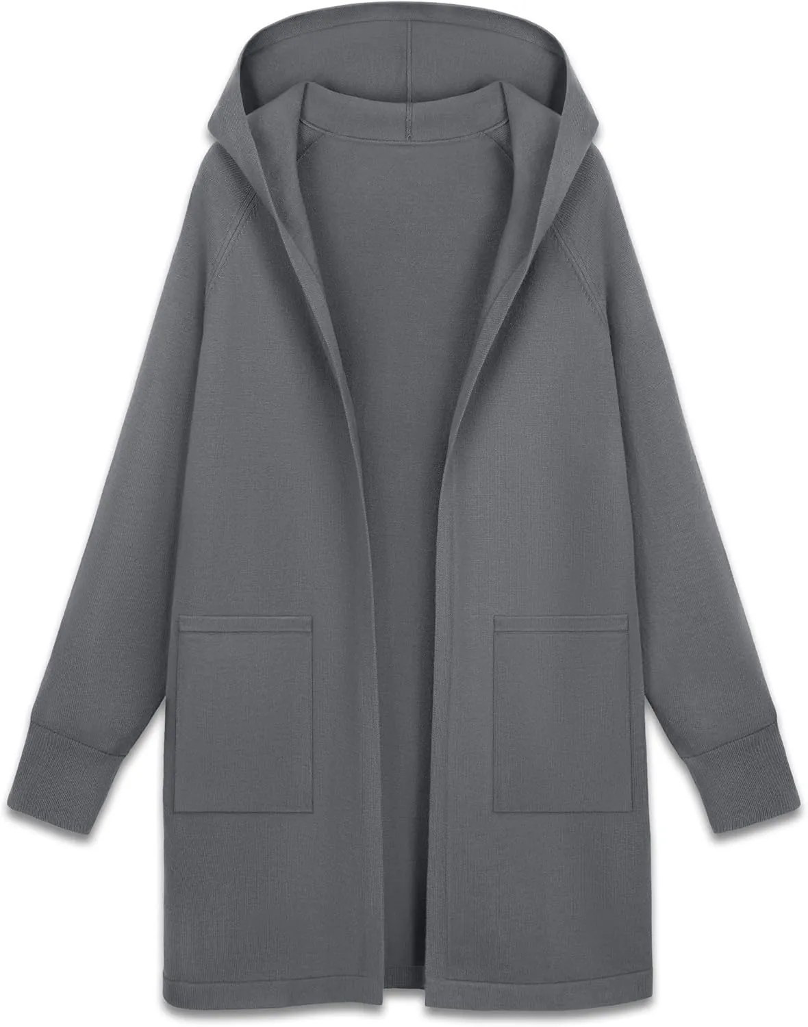 MAGCOMSEN Women's Cardigan Open Front Knit Hoodie Sweater Coatigan Jacket 2024 Casual Fall Trendy Coats with Pockets