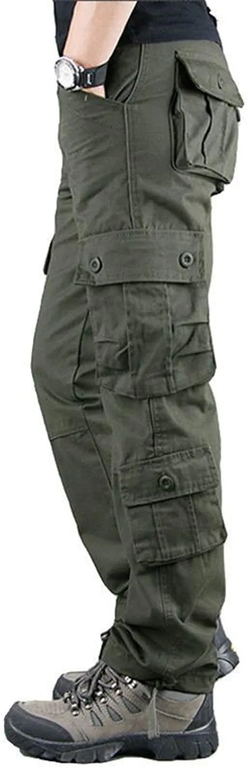 Men's Cargo Pants Jogging Work Trousers Hiking Pants Men Chino Pants Slim Fit Stretch Tight Trousers Casual Elastic