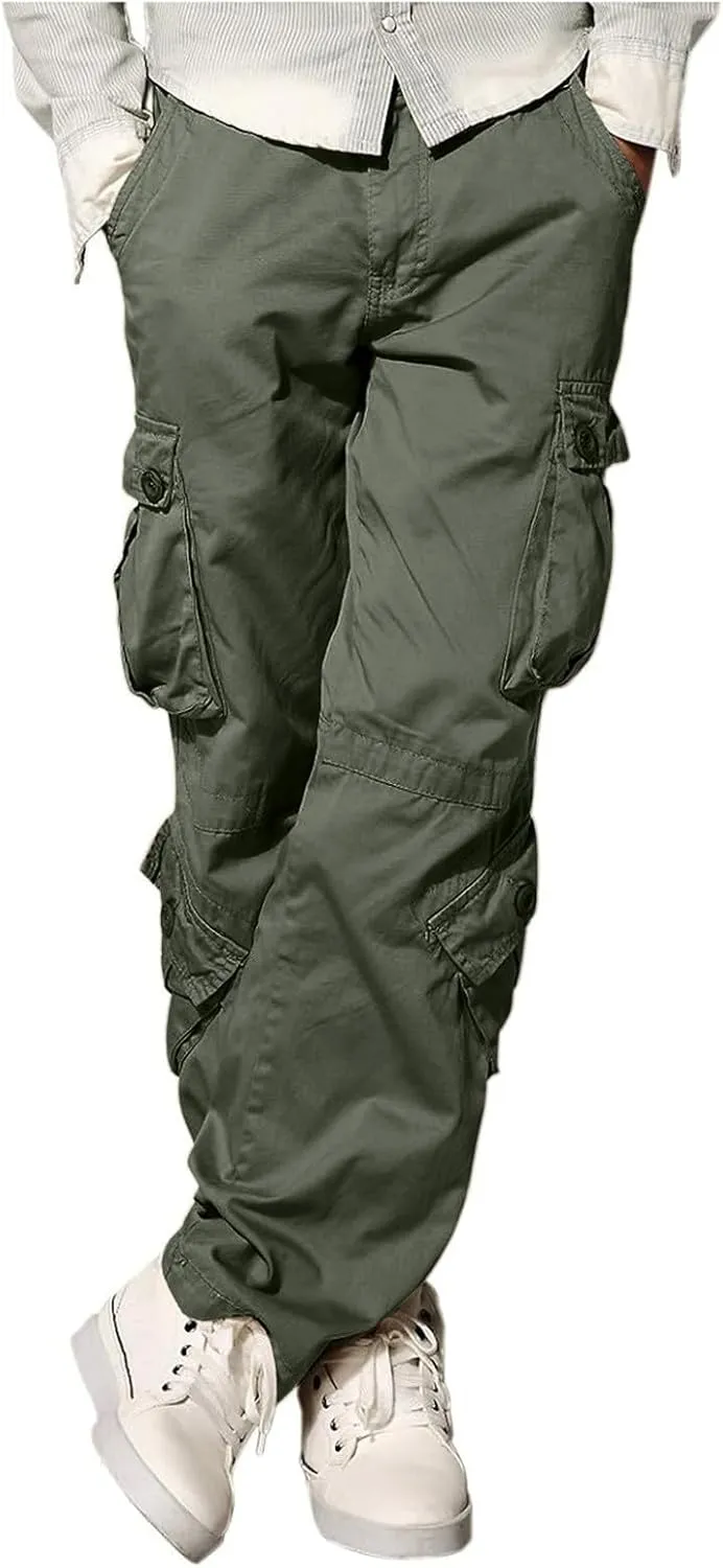 Men's Cargo Pants Jogging Work Trousers Hiking Pants Men Chino Pants Slim Fit Stretch Tight Trousers Casual Elastic