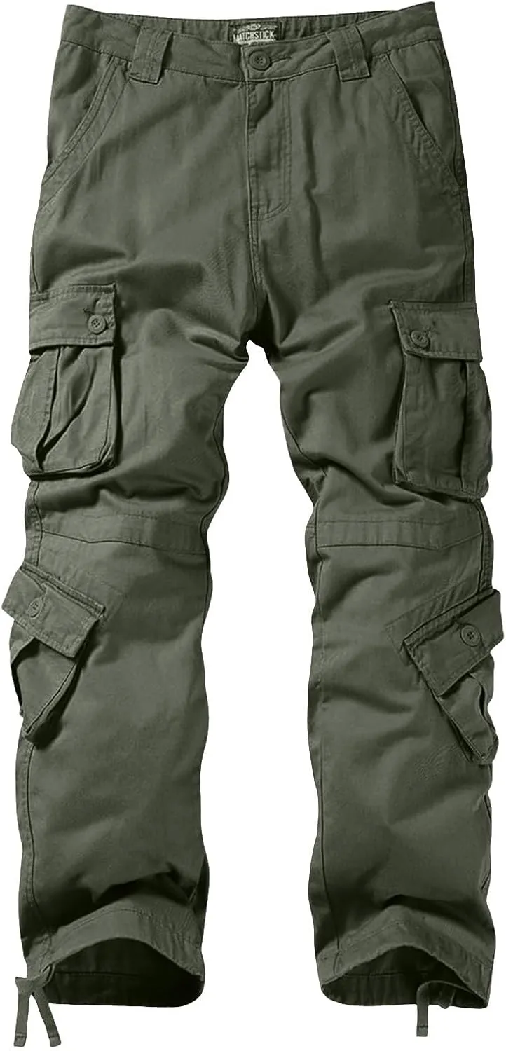 Men's Cargo Pants Jogging Work Trousers Hiking Pants Men Chino Pants Slim Fit Stretch Tight Trousers Casual Elastic