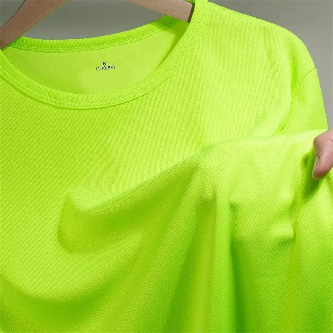 Mens Quick Dry Short Sleeve Sports T Shirt Breathable Gym Running Fitness Workout Jersey Multicolor Activewear