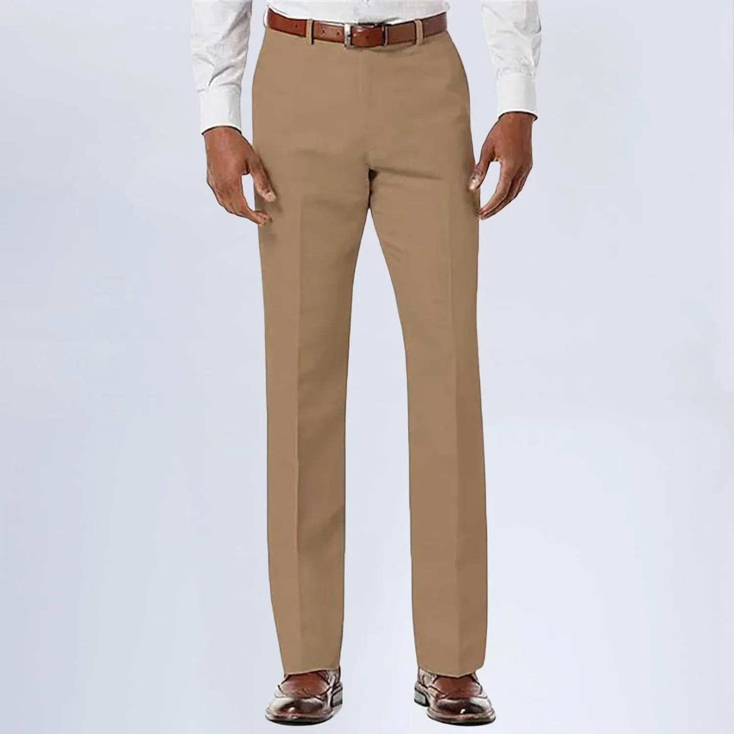 Mens Slim Fit Dress Pants Business Casual Golf Chino Pants Stretch Pleated Slacks Relaxed Work Suit Pants Trousers