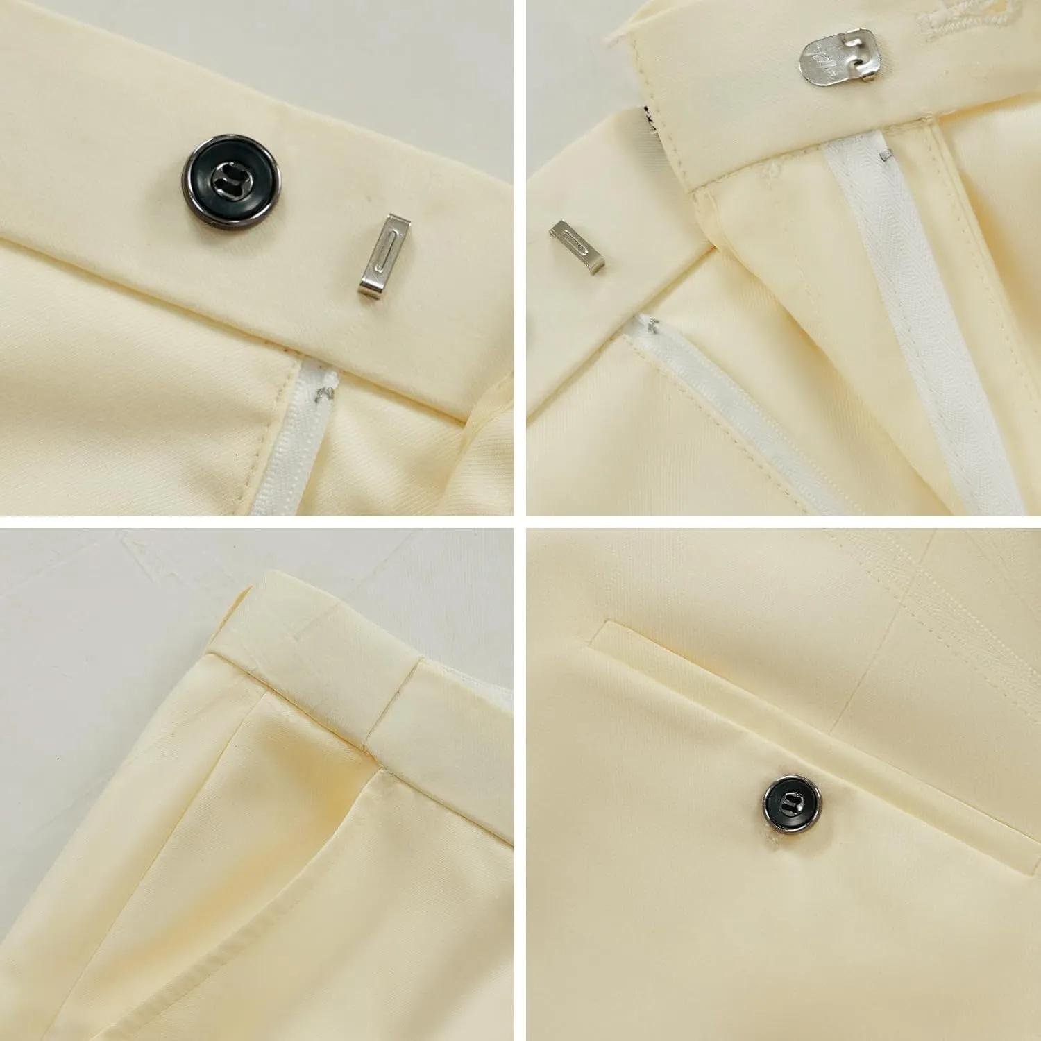 Men's Suit Slim Fit, 3 Piece Suits for Men, One Button Solid Jacket Vest Pants, Tuxedo Set