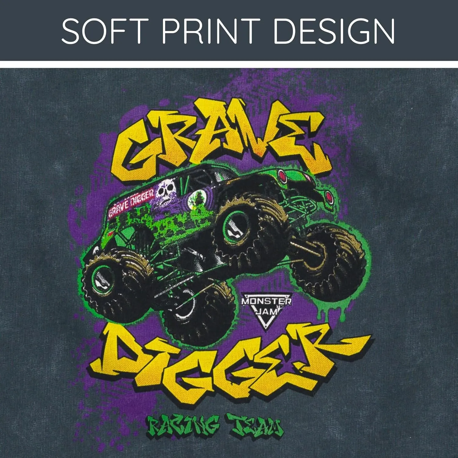Monster Jam Fleece Sweatshirt and Jogger Pants Outfit Set Toddler to Big Kid Grave Digger