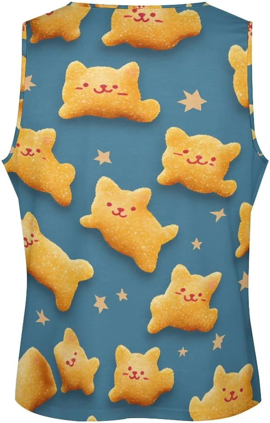 Nuggets Funny Cats Men's Activewear Tank Tops Gym Sleeveless Muscle T Shirts Workout Tees Vest