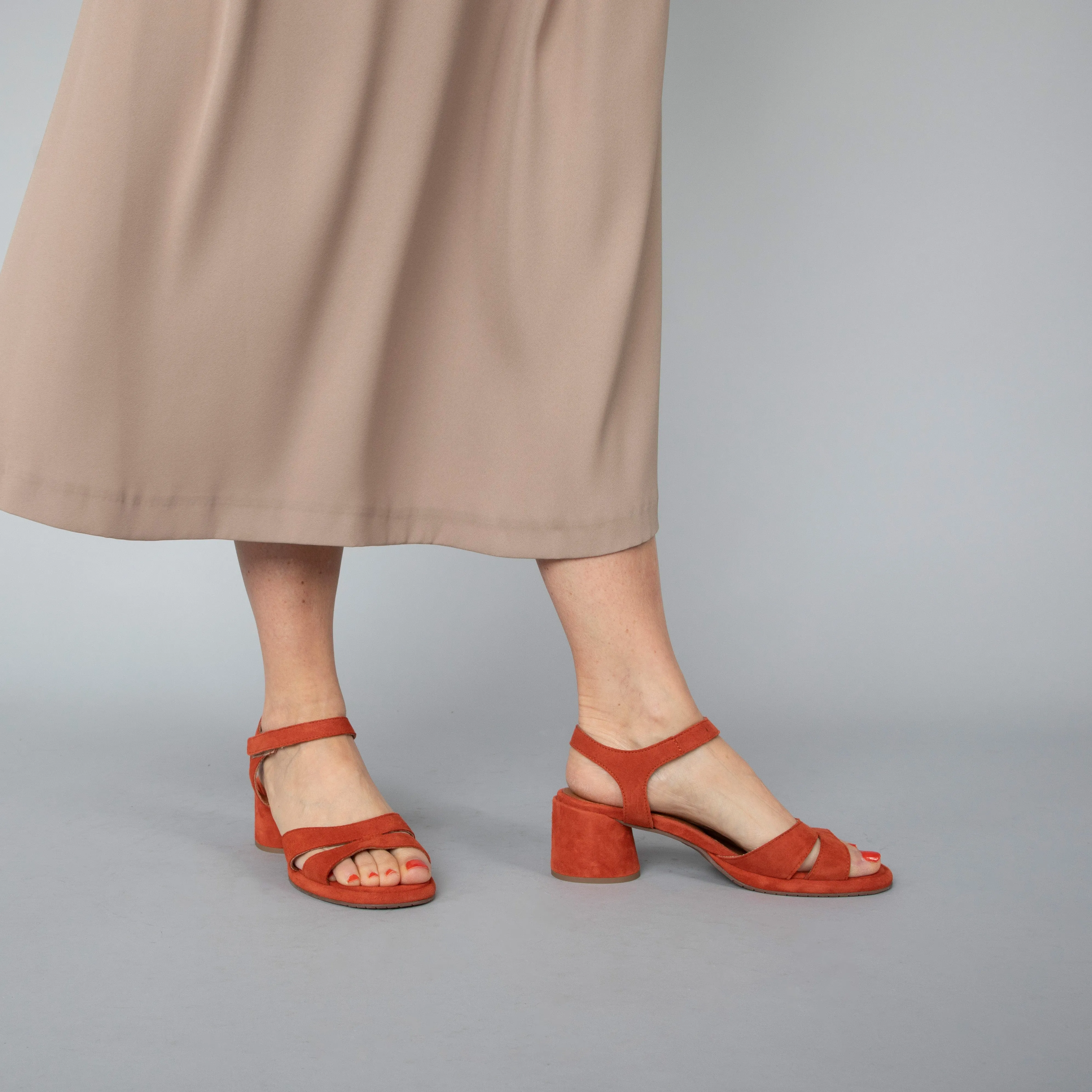Olivia Rust Suede