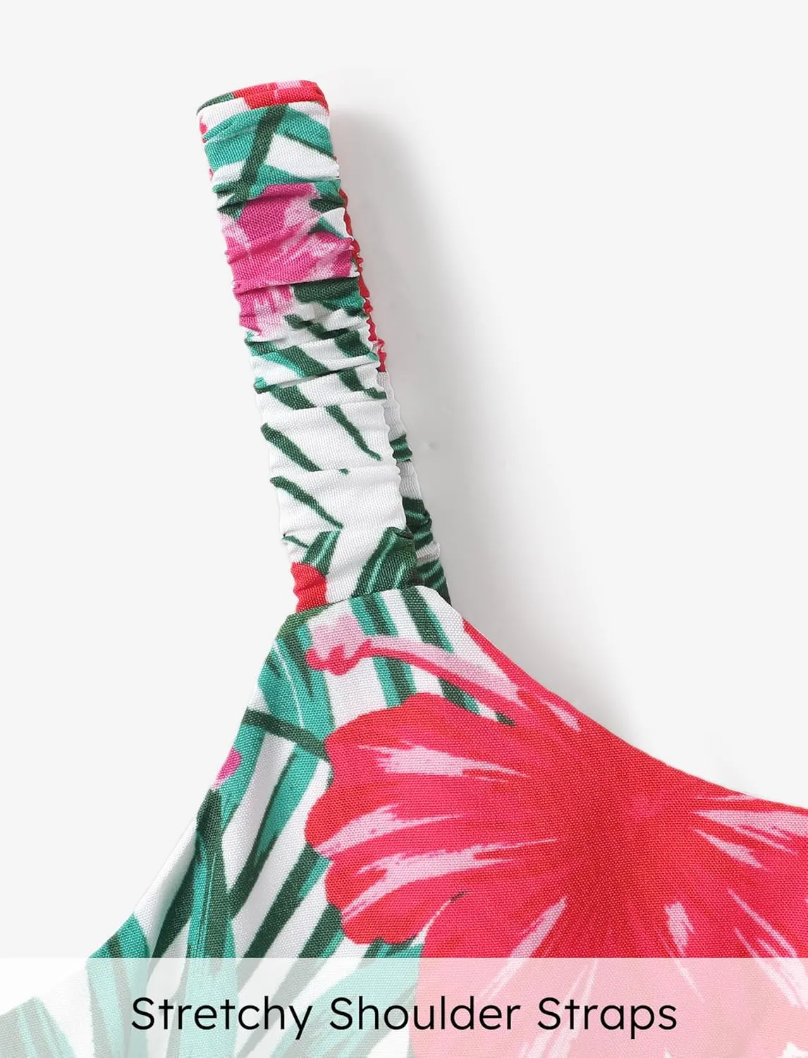 PATPAT Girls Summer Hawaiian Dress Toddler Sling Floral Casual Sleeveless Kids Sundress