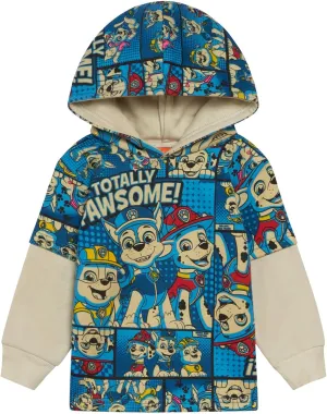 Paw Patrol Fleece 2fer Pullover Hoodie and Jogger Pants Outfit Set Toddler to Big Kid Sizes (2T - 10-12)