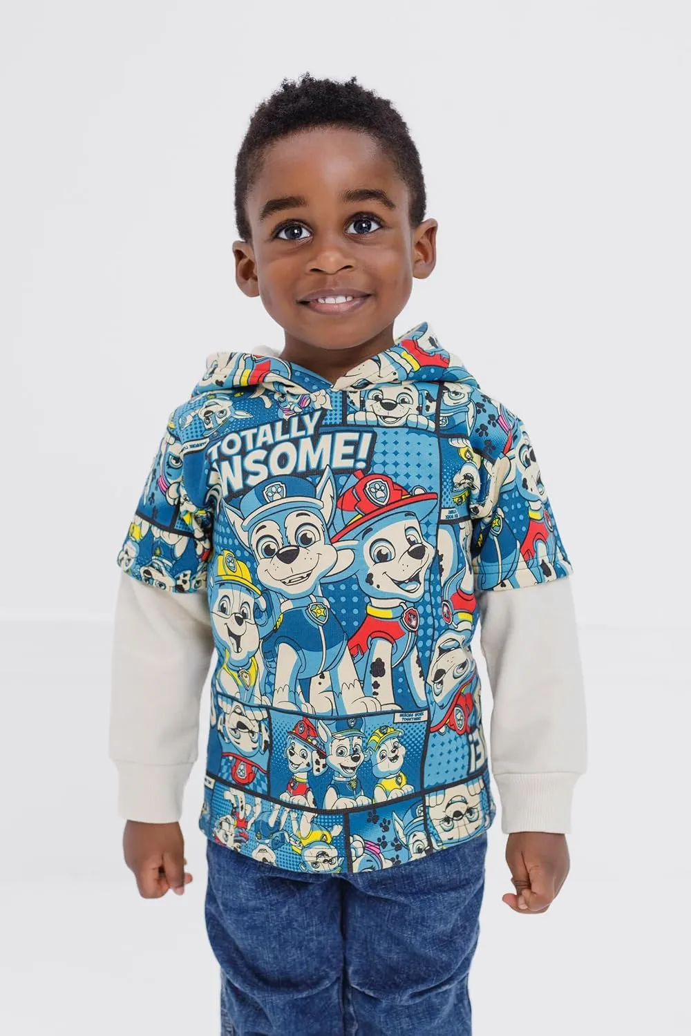 Paw Patrol Fleece 2fer Pullover Hoodie and Jogger Pants Outfit Set Toddler to Big Kid Sizes (2T - 10-12)
