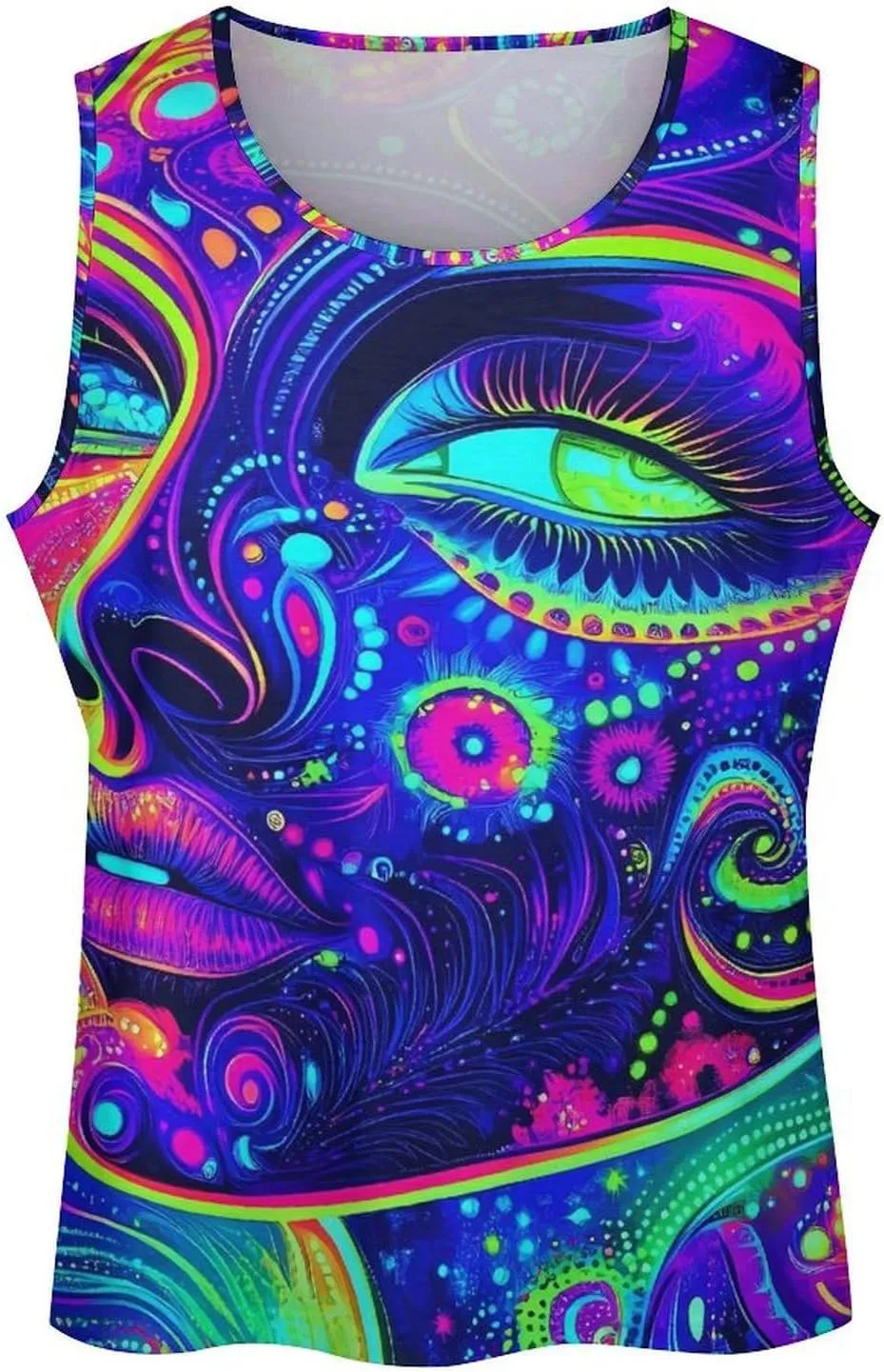 Psychedelic Woman Men's Activewear Tank Tops Gym Sleeveless Muscle T Shirts Workout Tees Vest