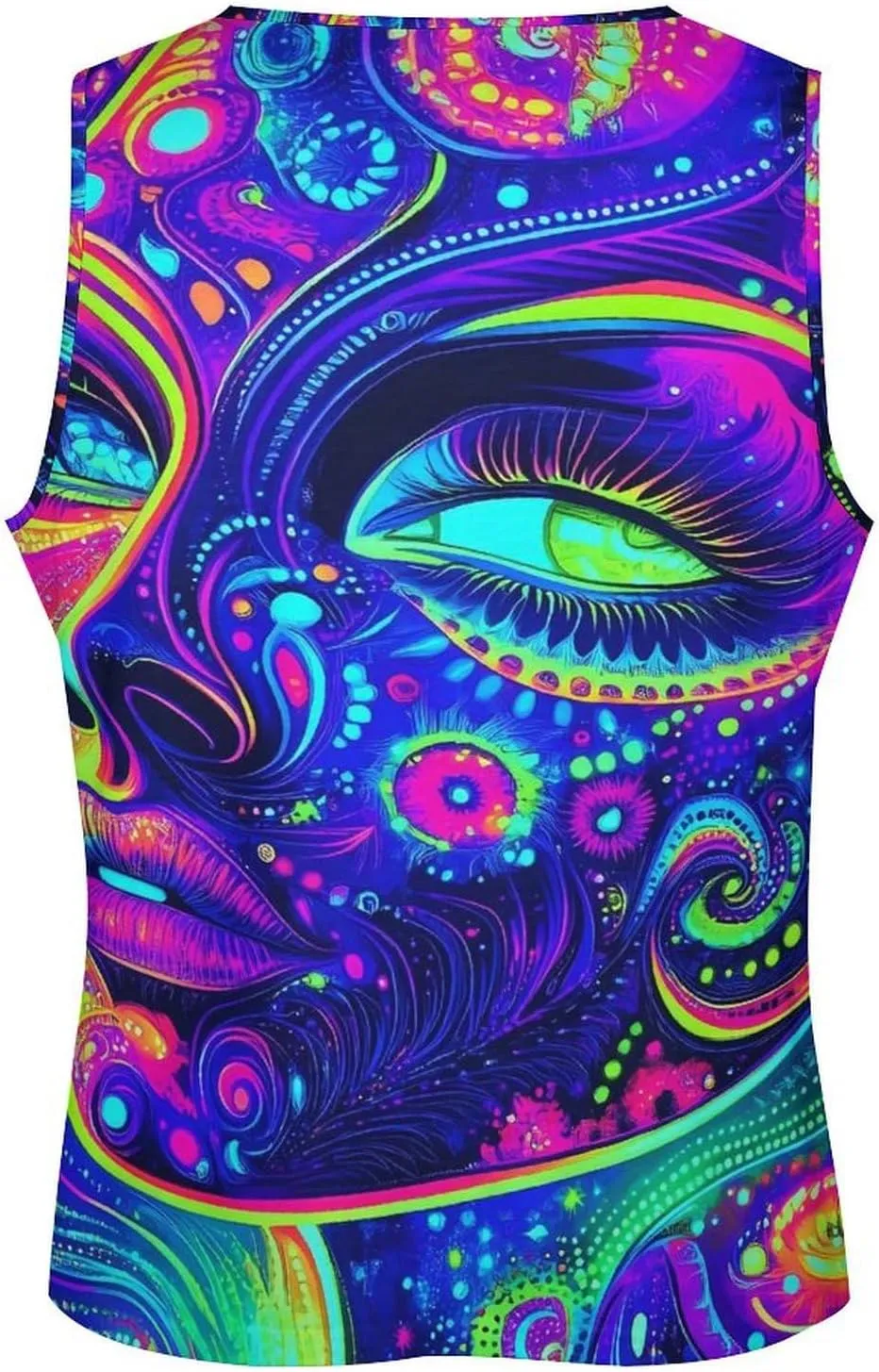 Psychedelic Woman Men's Activewear Tank Tops Gym Sleeveless Muscle T Shirts Workout Tees Vest