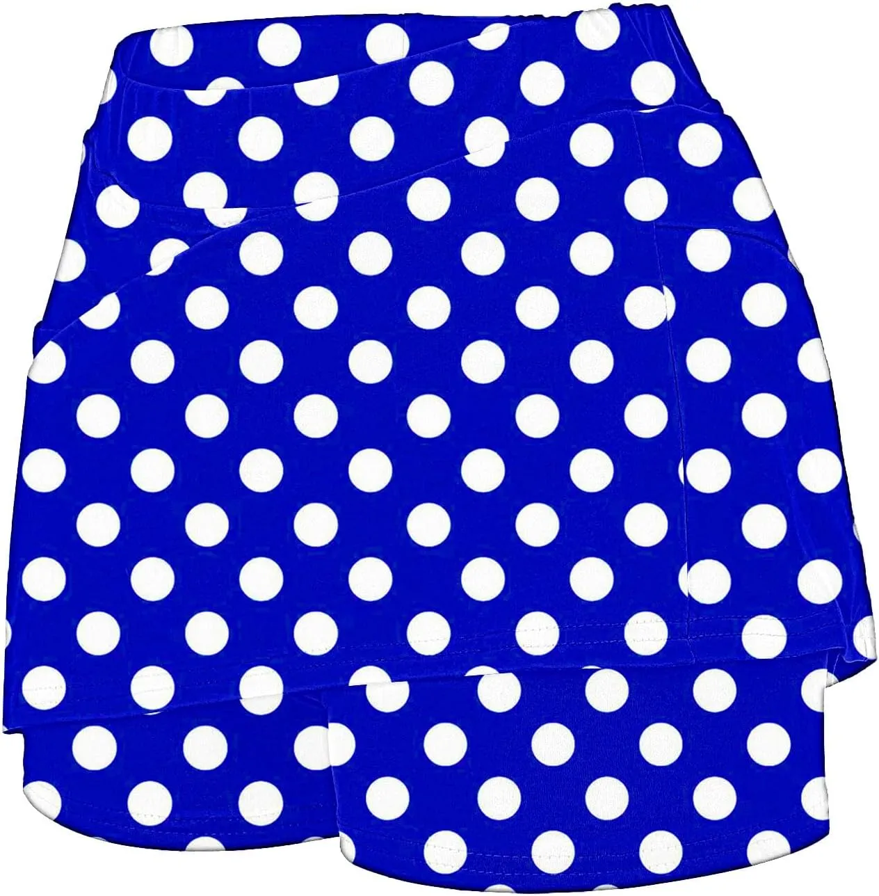 Red Polka Dot Skirt Elastic Yoga Culottes for Women Polka Dot Tiered High Wasited Skirts Tennis Shorts with Pockets