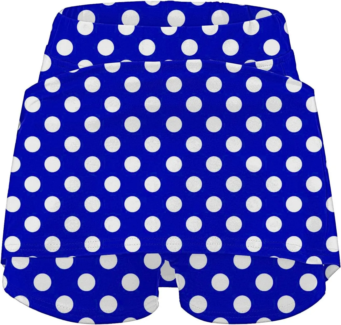 Red Polka Dot Skirt Elastic Yoga Culottes for Women Polka Dot Tiered High Wasited Skirts Tennis Shorts with Pockets
