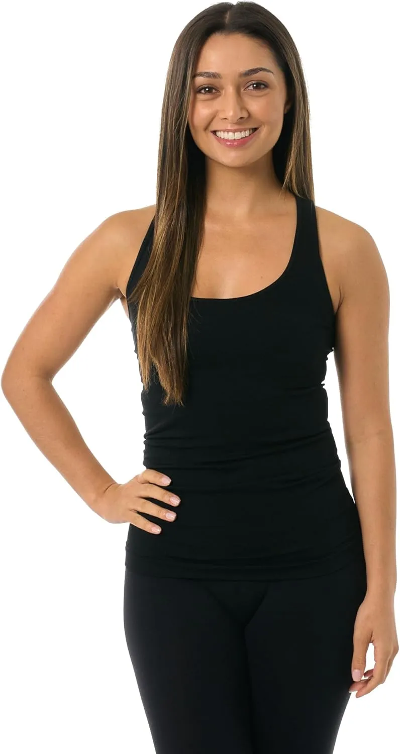Ribbed Racerback Tank Top - Undershirt for Teens & Women Stylish Racerback Tank Tops One Size XS-Medium