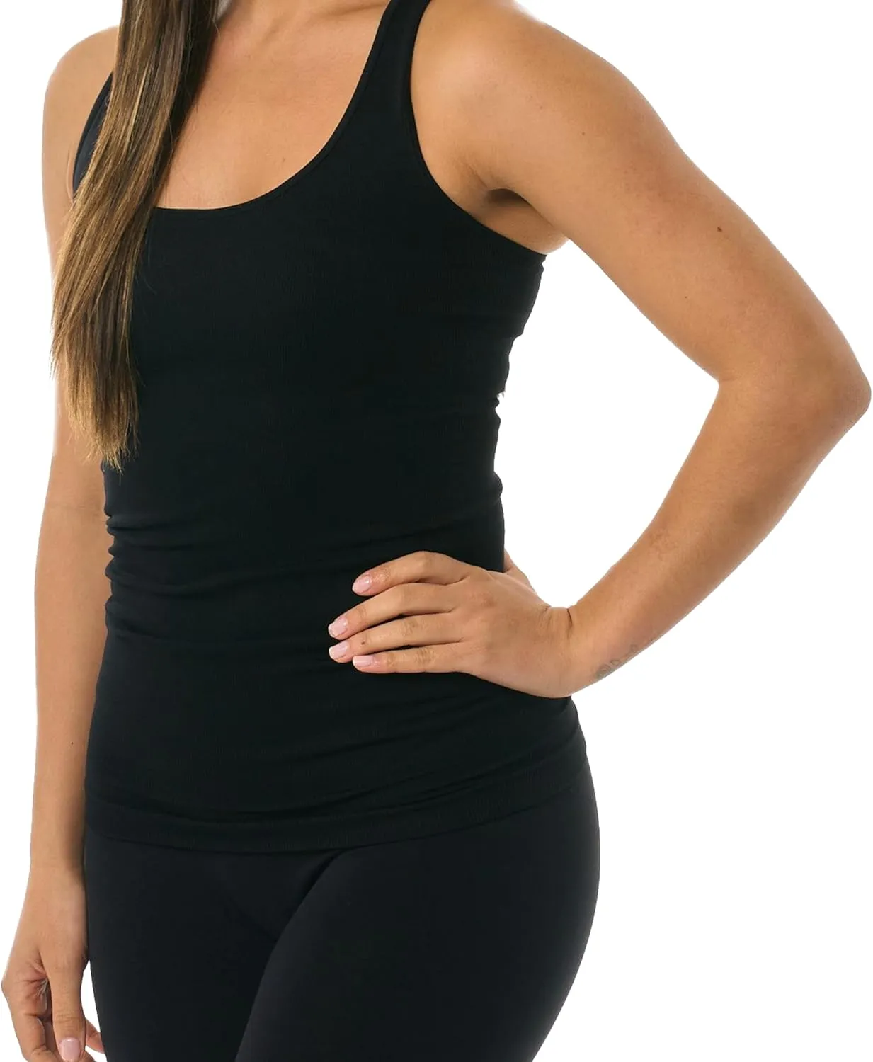 Ribbed Racerback Tank Top - Undershirt for Teens & Women Stylish Racerback Tank Tops One Size XS-Medium
