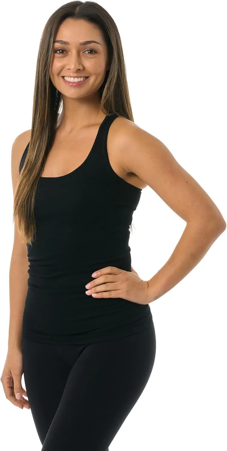 Ribbed Racerback Tank Top - Undershirt for Teens & Women Stylish Racerback Tank Tops One Size XS-Medium