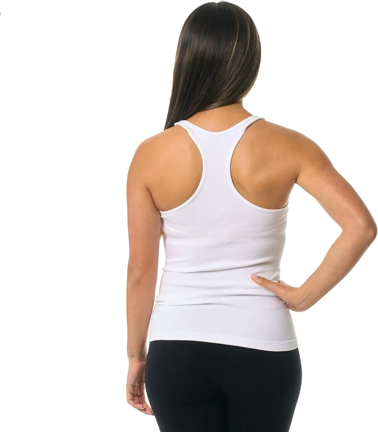 Ribbed Racerback Tank Top - Undershirt for Teens & Women Stylish Racerback Tank Tops One Size XS-Medium