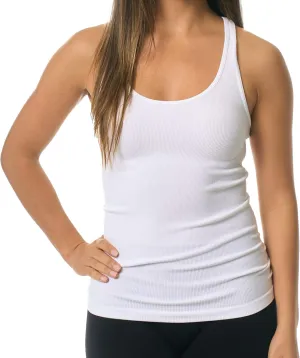 Ribbed Racerback Tank Top - Undershirt for Teens & Women Stylish Racerback Tank Tops One Size XS-Medium