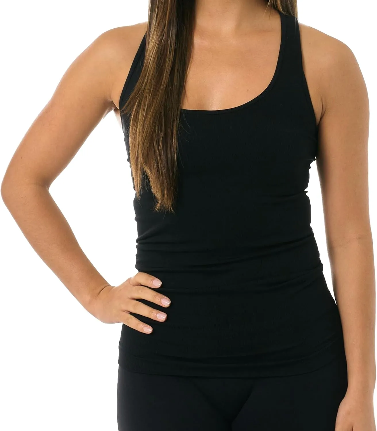 Ribbed Racerback Tank Top - Undershirt for Teens & Women Stylish Racerback Tank Tops One Size XS-Medium
