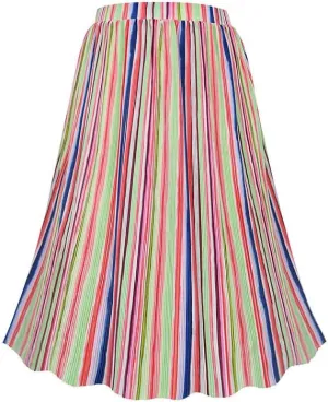 RITERA Plus Size Pleated Skirts for Women A Line Skirt High Elasitc Midi Swing Skirts