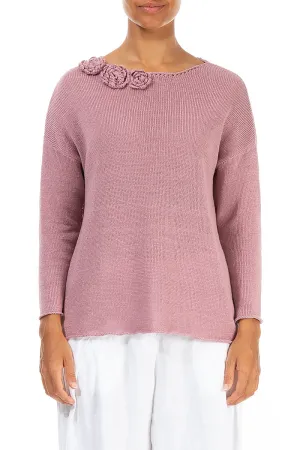 Rosette Mauve Pink Linen Jumper
