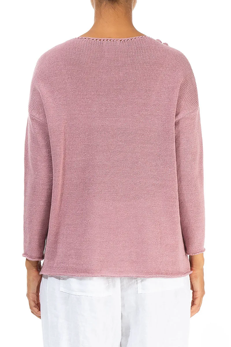 Rosette Mauve Pink Linen Jumper