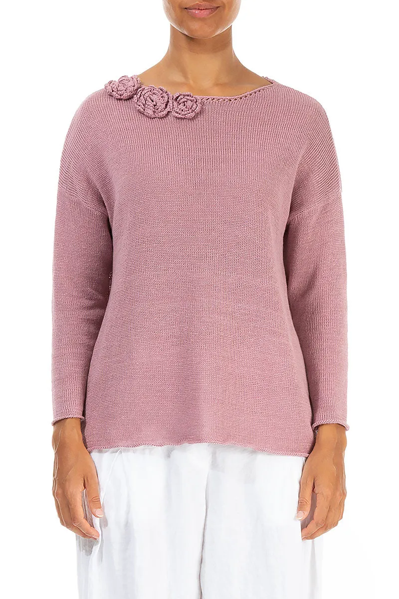 Rosette Mauve Pink Linen Jumper