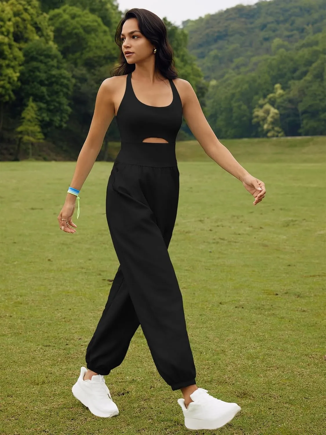 SENSERISE Womens Athletic Romper One Piece Workout Jumpsuits Running Hiking Outfit Gym Clothes Activewear with Pockets