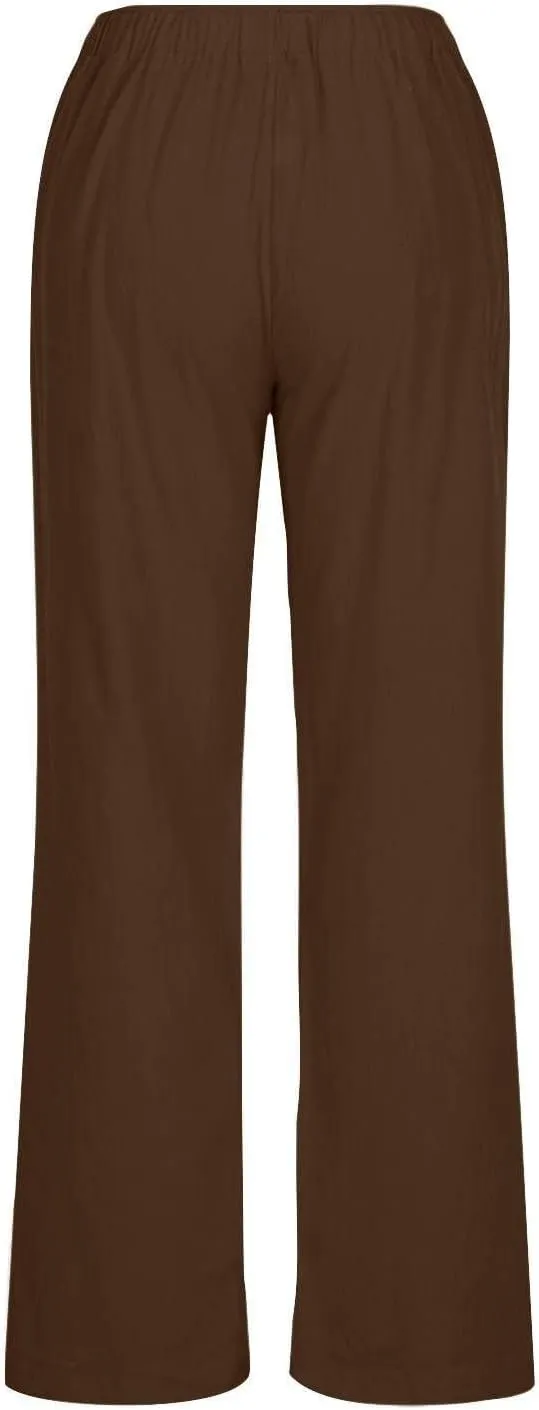 SHAOBGE Cotton Linen Pants for Women Summer Wide Leg Casual Loose Drawstring High Waist Palazzo Pants Trousers with Pockets