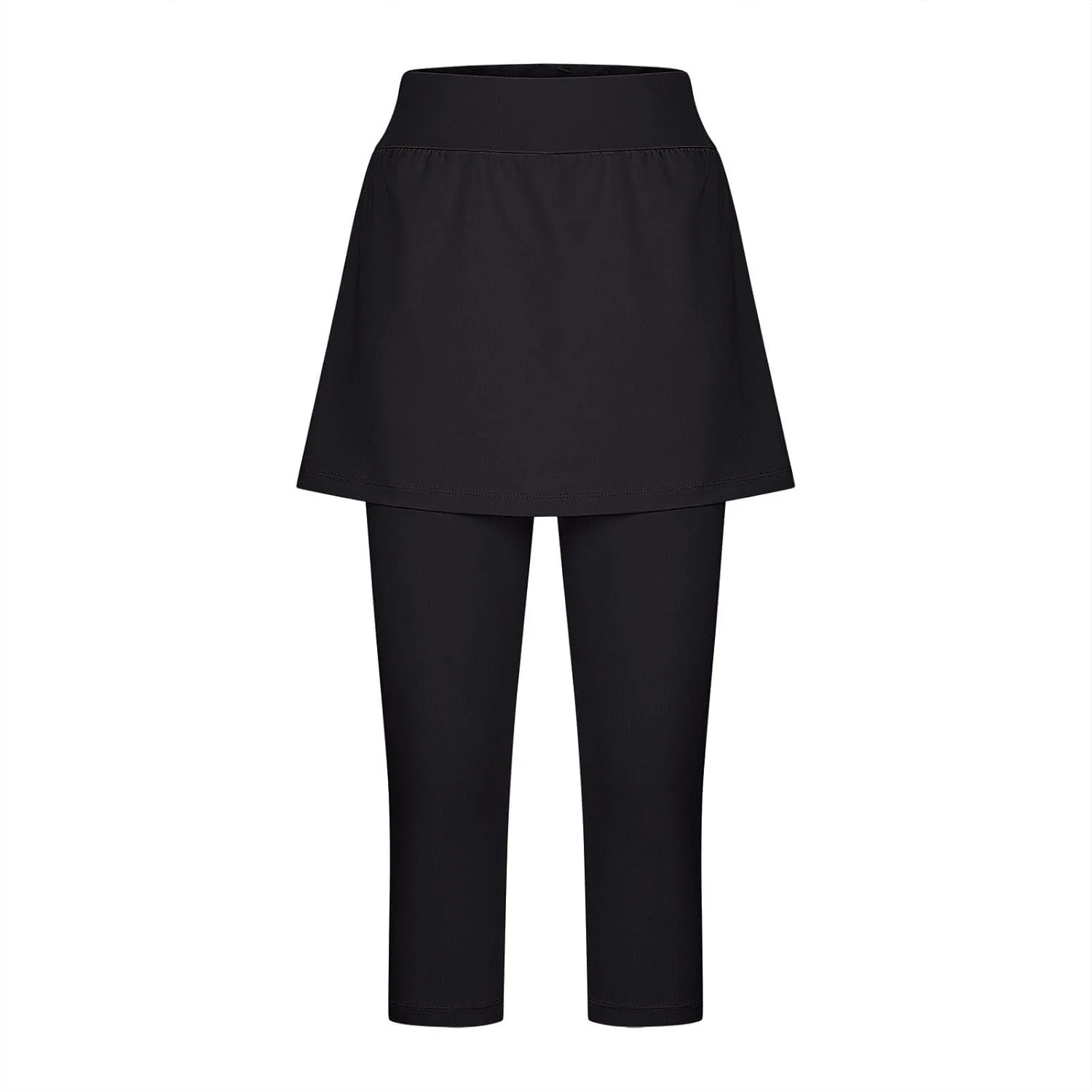 Skirted Leggings for Women 2025 Tummy Control Tennis Golf Skorts Capris Gym Tennis Fitness Yoga Legging with Skirts