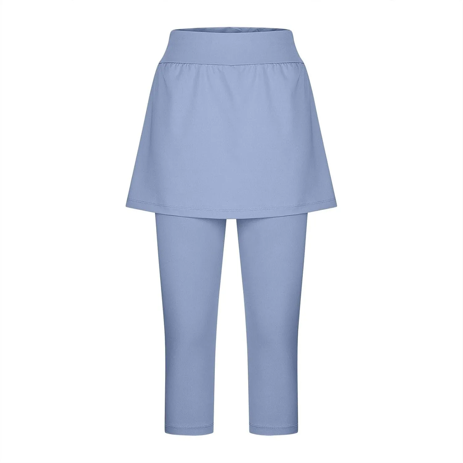 Skirted Leggings for Women 2025 Tummy Control Tennis Golf Skorts Capris Gym Tennis Fitness Yoga Legging with Skirts