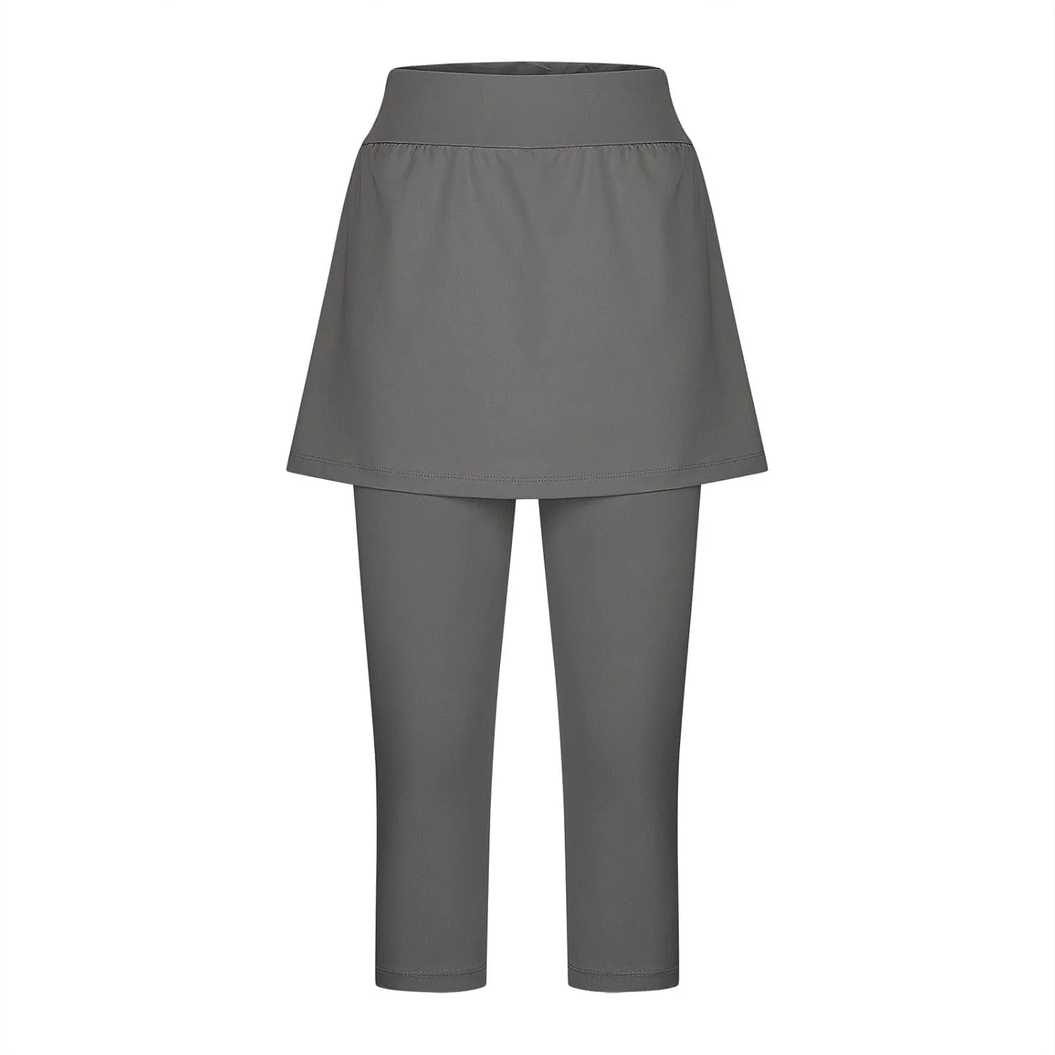 Skirted Leggings for Women 2025 Tummy Control Tennis Golf Skorts Capris Gym Tennis Fitness Yoga Legging with Skirts