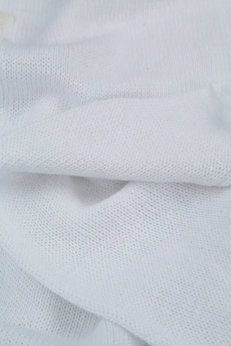 Street Art Pockets White Linen Jumper