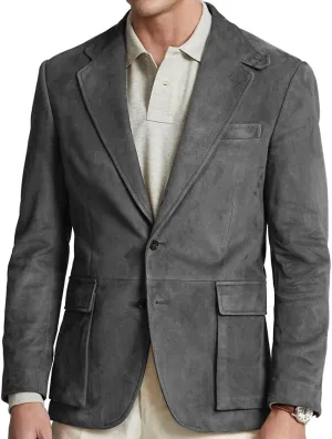 Suit for Men Suede Winter Jacket Slim Fit Single Breasted New in Suits & Blazers Mens Sport Coats Jacket