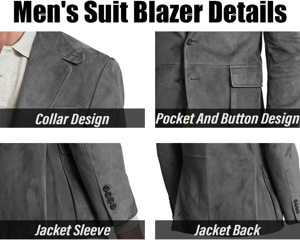 Suit for Men Suede Winter Jacket Slim Fit Single Breasted New in Suits & Blazers Mens Sport Coats Jacket